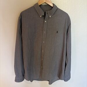 Polo Ralph Lauren Mens XXL 18 Stretch Poplin Shirt Pony Logo Old Money Preppy